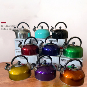 Stainless Steel Whistling <strong>Kettle</strong> Whistling Camping Bottle Lightweight Pot Teapot for Trips Hiking Home Office - Product Image 5