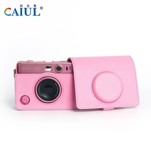Sakura poudre rétro appareil photo sac <span class=keywords><strong>Instax</strong></span> <span class=keywords><strong>Mini</strong></span> <span class=keywords><strong>EVO</strong></span> étui de protection en cuir PU pour photographie numérique accessoires de caméra vidéo - Product Image 1