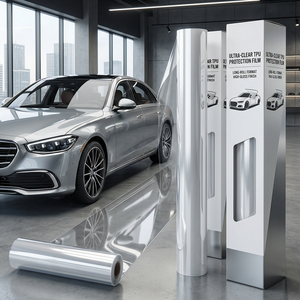 فيلم حماية زجاج السيارة الأمامي شفاف ذاتي الإصلاح من مادة PET الفاخرة بسمك 7.5 مل، مقاوم للخدش، يحمي من الأشعة فوق البنفسجية بنسبة 99%، شفافية عالية - Product Image 5