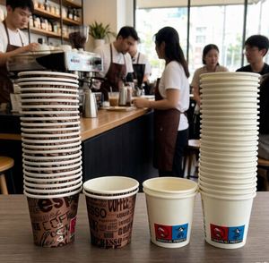 แก้วกาแฟพรีเมียมแบบกระดาษ 10 ออนซ์ รุ่น Gobelets ย่อยสลายได้เคลือบ PLA แก้วพิมพ์ออฟเซ็ตแบบย่อยสลายได้ 6 ออนซ์ แก้วแบบใช้แล้วทิ้ง - Product Image 6