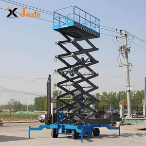 Moving Aerial Work Lift 4M-16M Heavy Load Capacity Hydraulic Pull Scissor Lifter AWP High Quality with Certificates