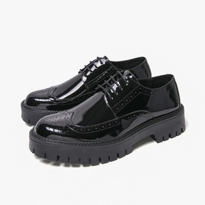 รองเท้าแฟชั่นผู้ชายสไตล์ใหม่ประจำปี 2026 รองเท้าหนังหัวมนแบบสวมลำลองสำหรับวัยรุ่น พื้นหนา มีเชือกผูก เหมาะสำหรับใส่กลางแจ้ง - Product Image 4