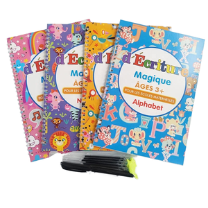 Nuovo Quaderno <span class=keywords><strong>Magico</strong></span> Francese Riutilizzabile con Rilegatura a Spirale, Carta Stampata per Esercizi di Calligrafia e Scrittura a Mano, Regalo per Bambini - Product Image 1
