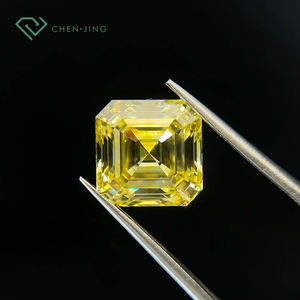 Igi ได้รับการรับรอง cvD/hpht 0.5-5CT VS1สีเหลืองแฟนซีมรกตหัวใจใสตัดมรกต - Product Image 6