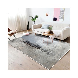 Tapis de salon gris à poils courts en polyester, motif <span class=keywords><strong>oriental</strong></span>, fabriqué à la machine - Product Image 1