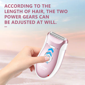 Depiladora Kemei KM-2068A 2 en 1 para Mujer, Removedor de Vello de Cuerpo Completo Recargable de 2 Velocidades, Afeitadora Flotante para Piernas en Color Rosa con Cabezales de Corte Reemplazables - Product Image 6