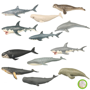 Tiburón blanco de juguete de plástico de PVC para niños, ballena realista, animales de Mar, de peluche, alta calidad - Product Image 2