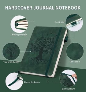 Carnet A5/A6 en PU, couverture rigide, avec élastique, haute qualité, pour notes scolaires, administratives, journal intime, personnalisable avec logo d'entreprise, cadeau d'affaires - Product Image 4