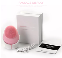 Nettoyage en profondeur du visage Spatule à vibration étanche Épurateur Outils de nettoyage du visage Brosse de nettoyage du visage en silicone