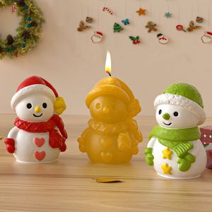DIY Christmas snowman scented candle with heart-shaped five-pointed star snowman silicone mold - Product Image 2