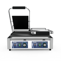 Machine à panini et à hamburgers Venada haute puissance pour cuisine commerciale, antiadhésive, avec deux brûleurs