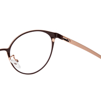 Monturas de Gafas Ópticas Modernas de Titanio IP en Oro Rosa con Patrón Grabado, Monturas de Gafas para Mujer, Diseño de Monturas de Gafas