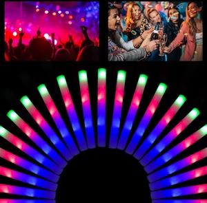 Bâtons lumineux fluorescents en mousse LED RGB/couleur unie portables en plastique pour discothèques, avec logo personnalisé, pour fêtes et concerts – Offre Spéciale - Product Image 2