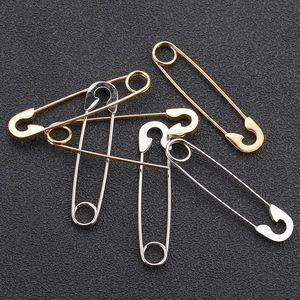 Pendentif épingle de sûreté en acier inoxydable, or et argent, pour collier DIY, breloque de sac, accessoire de bijouterie - Product Image 1