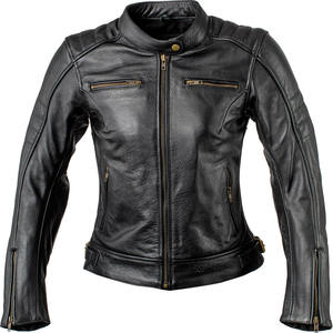 Carburo TWISTER chaqueta de moto de cuero certificada CE mujer Negro S - Product Image 3