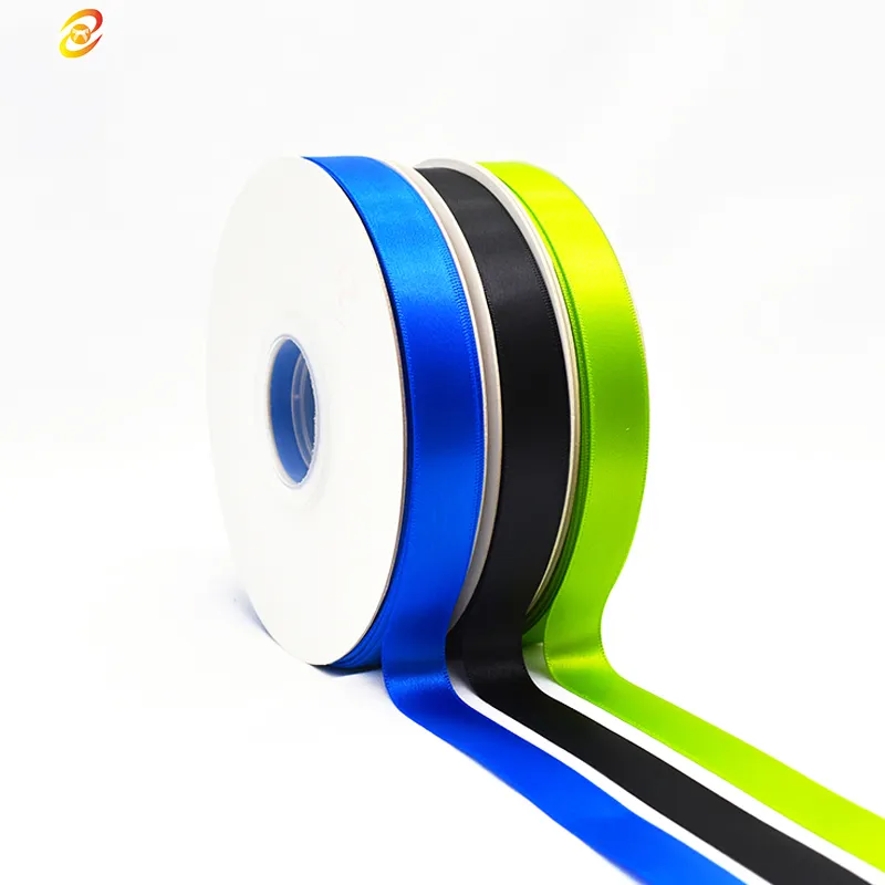 Free Sample Wholesale Factory Blue Red 25mm Satin Ribbon For Gift Box Wrapping