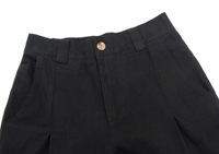 Celana Kasual Pria Vintage Kain Kanvas Kerajinan Tangan, Pinggang Sedang, Anti Angin, Katun Linen, Kaki Lebar, Longgar, Kancing, Acid Wash