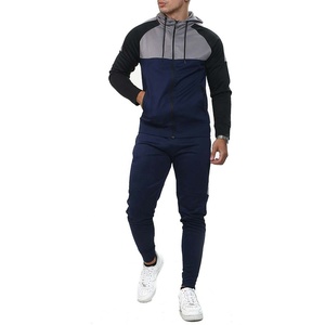 PIHA SPORTS Men's Full Tracksuits Tricot Jogging Bottoms Gym Sweat Suits Hooded Full <b>Zip</b> Sport Jacket Pant Polyester/Cotton 2 1 - Product Image 3