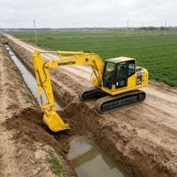 Option de brise-roche hydraulique entièrement testée pour pelle Komatsu PC130 d'occasion, idéale pour la démolition de béton et le nettoyage des chantiers