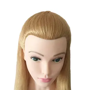 Long Blond Human Head Mannequin Training Doll Head For Training