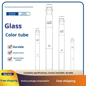 Moderno Vidro A-Grade Nessler Colorimetric Tubos com Escala Rolha 10/25/50/100ml Instrumentos de Ensino Experimental GÁS Marca - Product Image 2