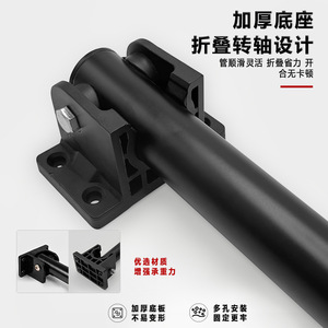 Pieds pliants réglables Wansheng pour tubes ronds de 25 cm, en acier noir, supports pour meubles, usage domestique - Product Image 3