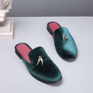 Men's European American Casual Shoes Outdoor Closed Toe Slippers Non-<b>Slip</b> Deodorant <b>Half</b> Sandals Lazy Shoes - Product Image 2