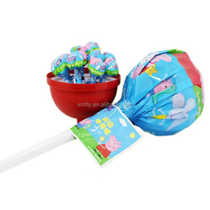 Piruleta en forma de bola, sin azúcar, caramelo con doble color, 12g - Product Image 5