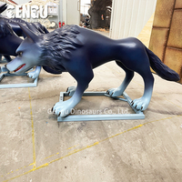 Statue de loup 3D réaliste de modèle d'animal de fibre de verre de zoo à vendre