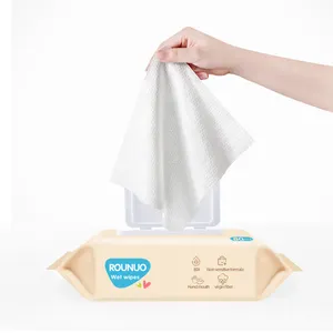 Vente en gros de lingettes humides en vrac OEM personnalisées pour bébé lingettes humides antibactériennes lingettes humides biodégradables sans alcool