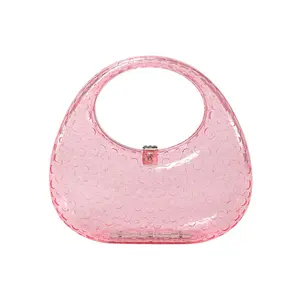 Luxury Crystal Evening Bag Clutch PVC Transparent Bags for Women Clear Purse Acrylic Bag Clutch