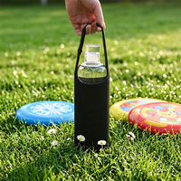 Bouteille d'eau Inksworld 2026 500ml en verre borosilicate écologique avec couvercle et manchon en silicone, design luxueux, sans BPA, idéale pour les voyages