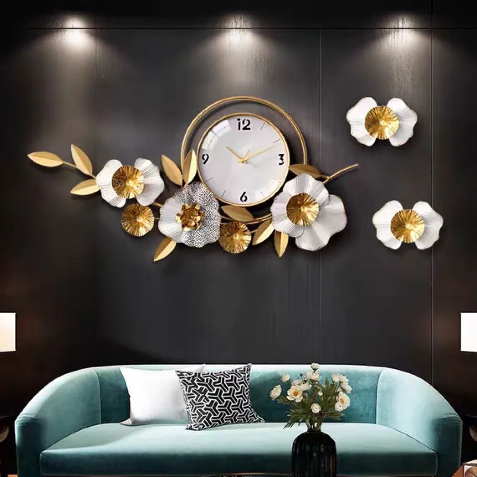 中国からの装飾的な時計北欧のシンプルな時計ファッションガラスのリビングルームの壁時計