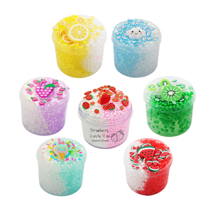 Kit de slime DIY à thème fruits, en plastique, non collant et extensible, pour enfants (lot individuel) - Product Image 1
