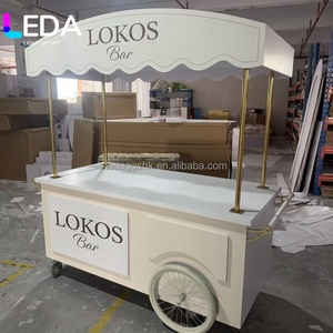 LEDA Nuevo Carrito de Dulces de PVC Blanco para Eventos, Carrito de Exhibición para Bodas con Ruedas, Decoración para Fiestas de Cumpleaños - Product Image 6