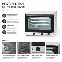 Four à convection commercial à 4 niveaux, four électrique à air chaud pour la cuisson du pain, des gâteaux et des pâtisseries