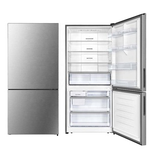 Réfrigérateur avec congélateur à fond, 10/17.1 <span class=keywords><strong>Cu</strong></span>.ft, réfrigérateur avec machine à glace, sans glaçage, en acier inoxydable - Product Image 1