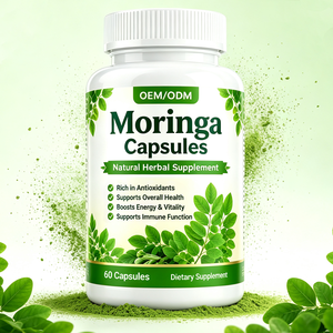 Cápsulas de Moringa <span class=keywords><strong>en</strong></span> Polvo de Marca Privada, Suplemento Herbal, Vitaminas y Aminoácidos, Suplemento Natural de Superalimento Verde, Cápsulas Veganas - Product Image 4