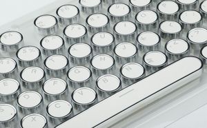 104 Keys <strong>Pudding</strong> Round <strong>Keycaps</strong> Double Color Injection Electroplating Punk <strong>Keycaps</strong> for Keyboard - Product Image 5