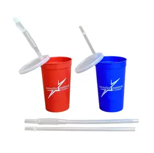 Personalized Custom Logo 12oz 16oz 24oz 32oz Durable Degradable Plastic Party Beer Cup Stadium Cup For Sports Meet