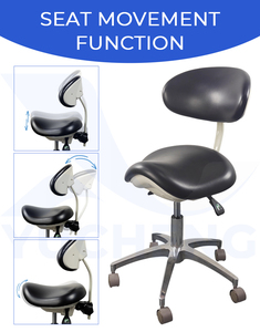 Chaise de dentiste ergonomique avec revêtement en cuir PU et coussin en éponge haute densité, mobilier confortable pour clinique et hôpital - Product Image 5