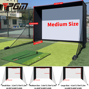 Filets d'enclos de simulation de <span class=keywords><strong>golf</strong></span> d'intérieur et d'extérieur PGM 10 x 8 pieds avec écran d'affichage HD 1280x720 - Product Image 2