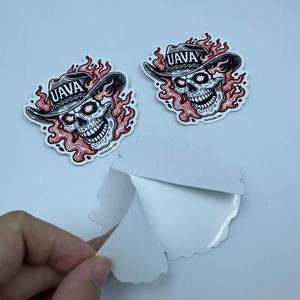 Autocollant PVC amusant 100x75mm, découpé sur mesure, pour emballage de gobelets, verres, bouteilles et boîtes de conservation, thème anime et dessin animé, faible MOQ - Product Image 1