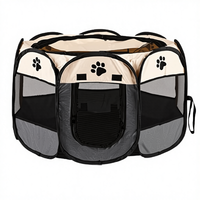 Tente pour animaux de compagnie octogonale d'extérieur à 8 couleurs, pop-up, respirante, pour chien et chat, parc pliable, lit de maternité, chambre, imperméable, vente chaude