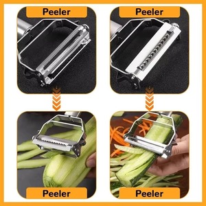 Éplucheur de cuisine multifonctionnel en acier inoxydable durable pour légumes et fruits, trancheuse à pommes de terre, râpe domestique, éplucheur à carottes - Product Image 5