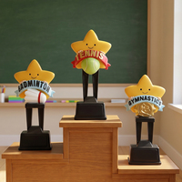 ROOGO Trophée sportif doré en résine, figurine artistique peinte à la main, football, basketball, cadeau idéal pour la maison