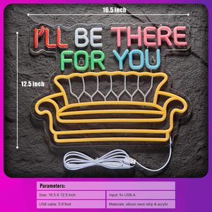 Letrero de Neón de la Serie de TV I'll Be There for You, Letreros de Neón, Luces LED para Sofá, Regalos para Amigos, Decoración de Pared - Product Image 6