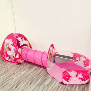 Château de princesse rose 3 en 1, <span class=keywords><strong>yourte</strong></span>, tente pliable pour enfants, tente de jeu pop-up pour filles, cadeau - Product Image 3