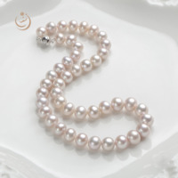 Collier de perles Edison AAA- Light Lavender de 9 à 11 mm