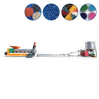 Machine à fusionner le plastique, machine à fabriquer des granulés de plastique à partir de déchets, granulateur de plastique miniature à une seule étape pour film PP PE ABS